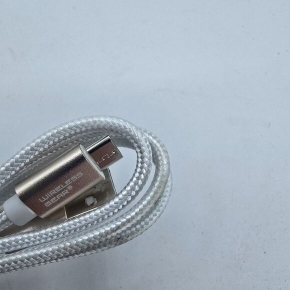 Wireless Gear 3FT Micro USB  Fabric Cable - White - Picture 3 of 4
